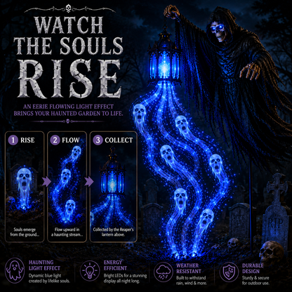 Halloween Soul Harvester Solar Garden Light with Ghost Effect