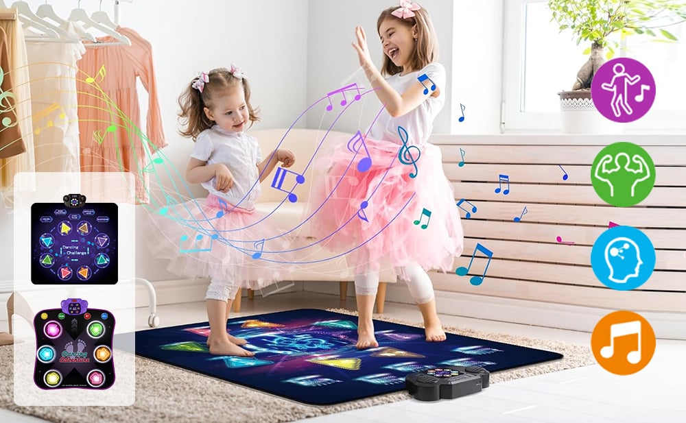 ARESHEAT™ Kids LED Bluetooth Dance Mat