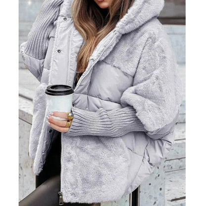 🍂 Early Fall Pre-sale: 50% Off！！⏳Women's Oversized Hooded Patchwork Puffer Coat