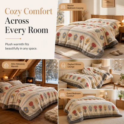 Sherpa Fleece Comforter – Double-Sided Soft Velvet