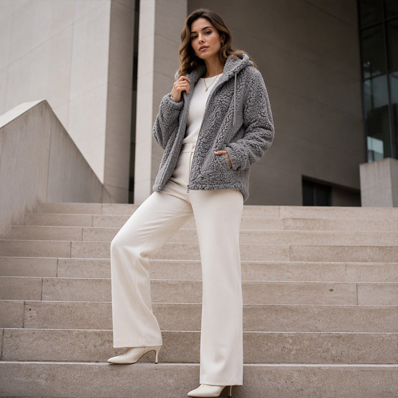 Women's Cozy Hooded Fleece Jacket