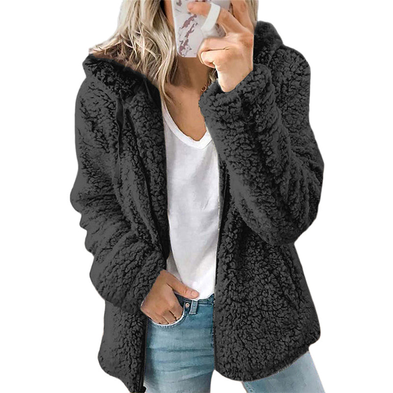 Women's Cozy Hooded Fleece Jacket