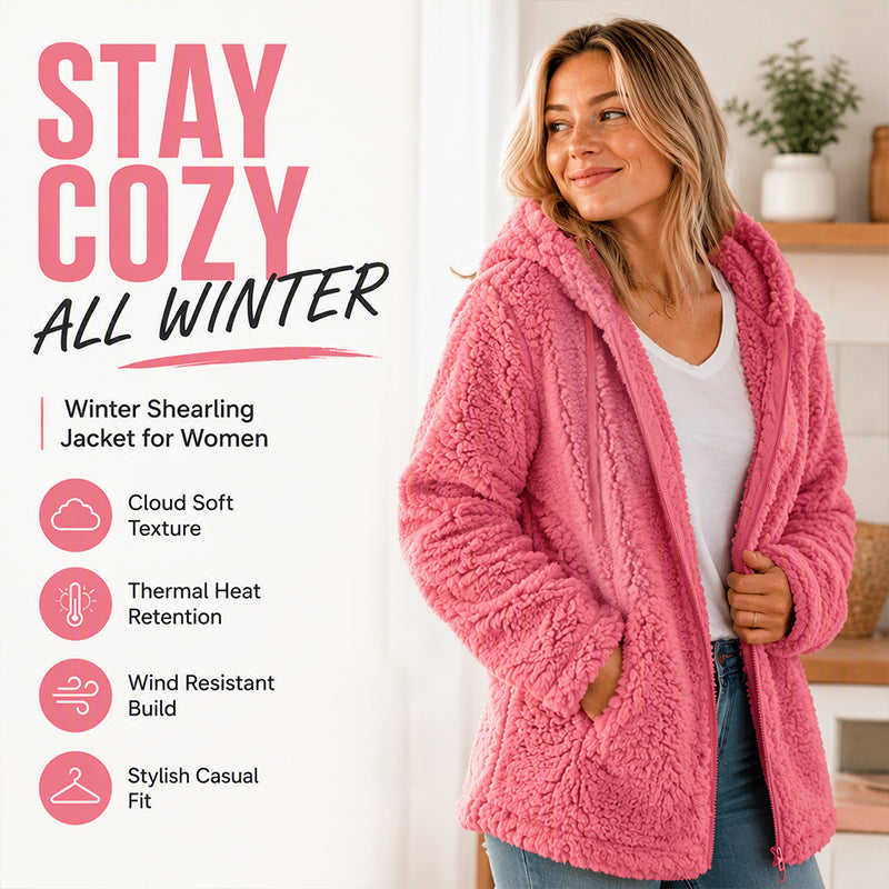 Women's Cozy Hooded Fleece Jacket