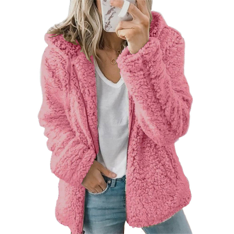 Women's Cozy Hooded Fleece Jacket