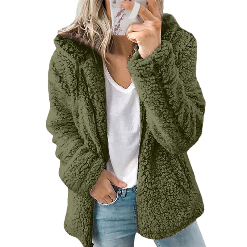 Women's Cozy Hooded Fleece Jacket