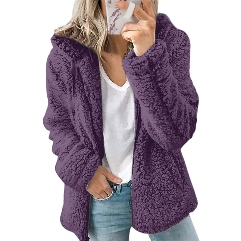 Women's Cozy Hooded Fleece Jacket